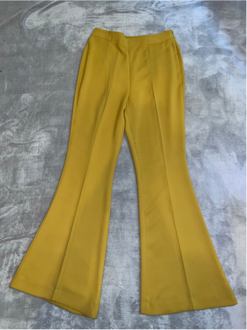Express Flare Pants Yellow Mustard Work Office Casual 10
